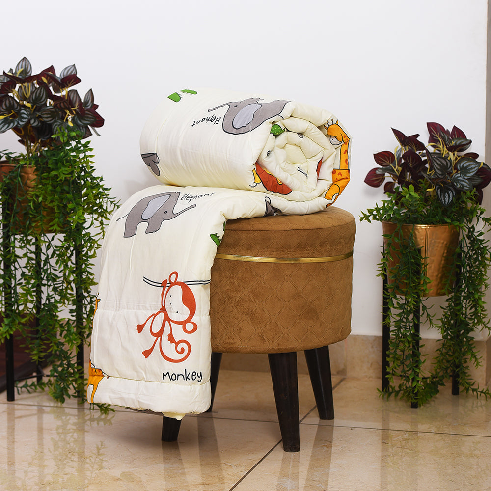 Animal Themed - White Kids Comforter (60*90inch)