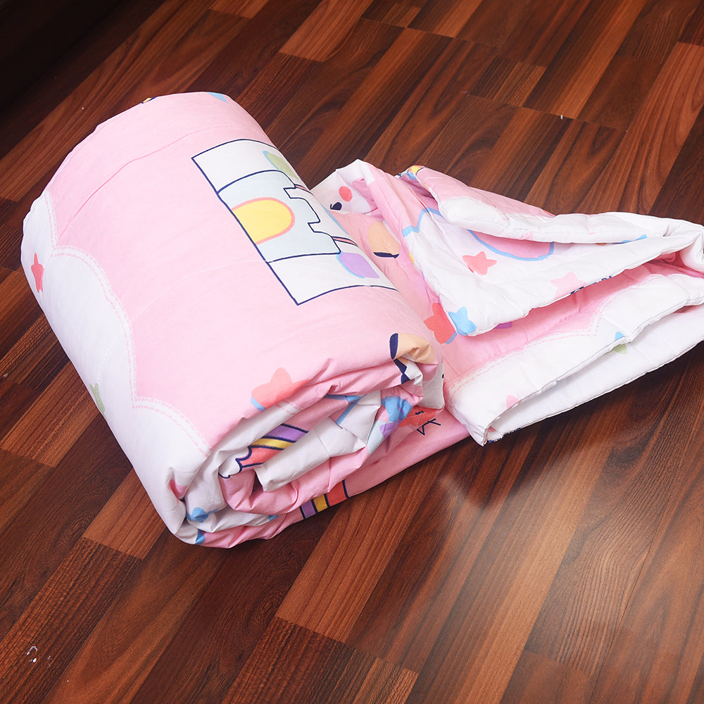 Space-Themed Pink Comforter for Kids – Soft & Cozy (60*90 inch)