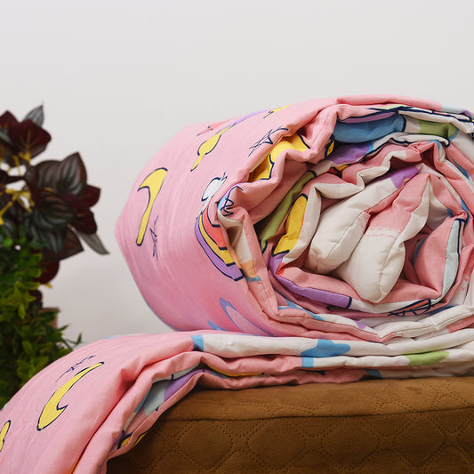 Space-Themed Pink Comforter for Kids – Soft & Cozy (60*90 inch)