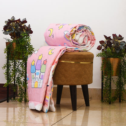 Space-Themed Pink Comforter for Kids – Soft & Cozy (60*90 inch)