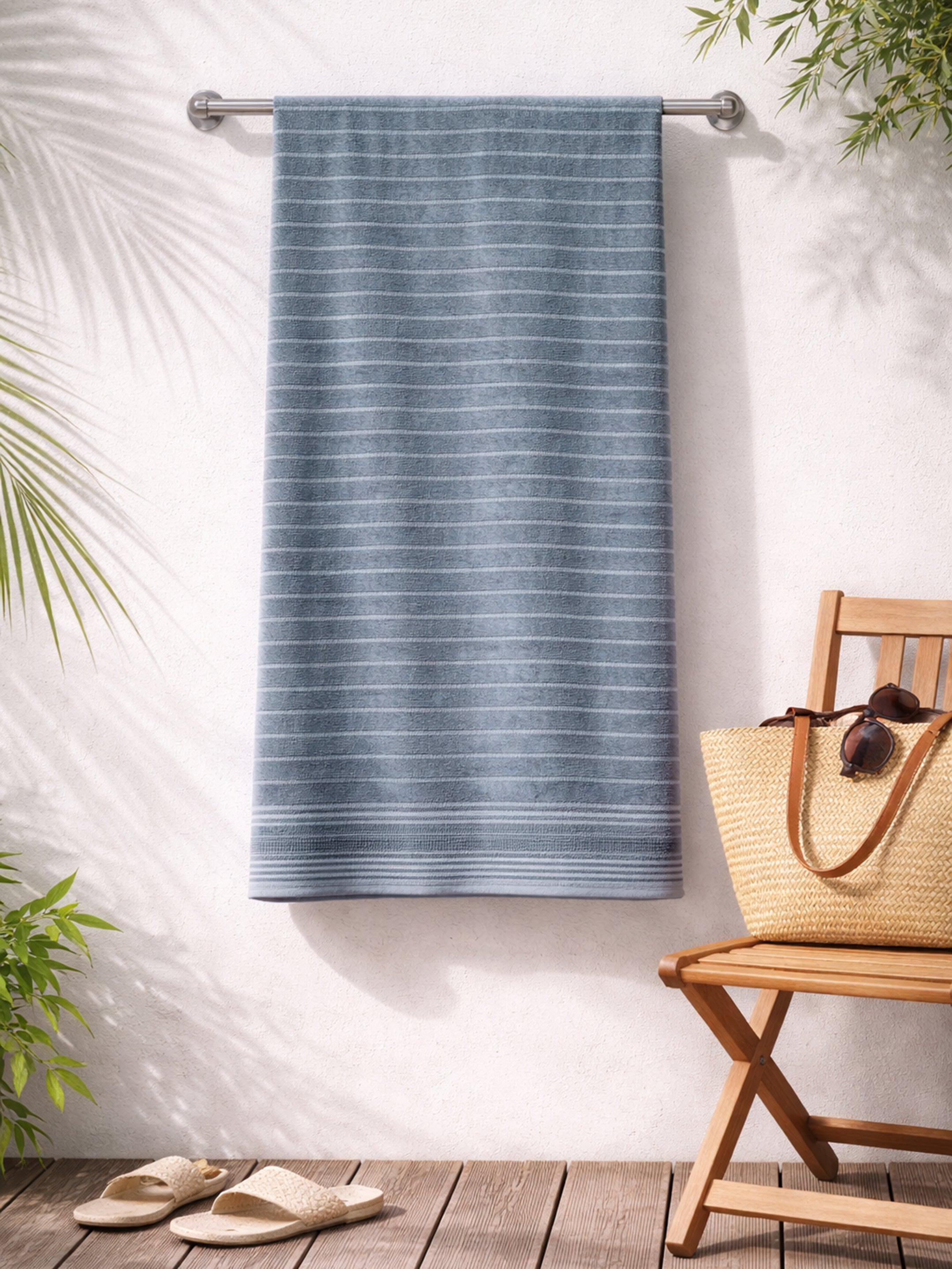 Pure Bamboo Premium Bath Towel (Blue) Main image