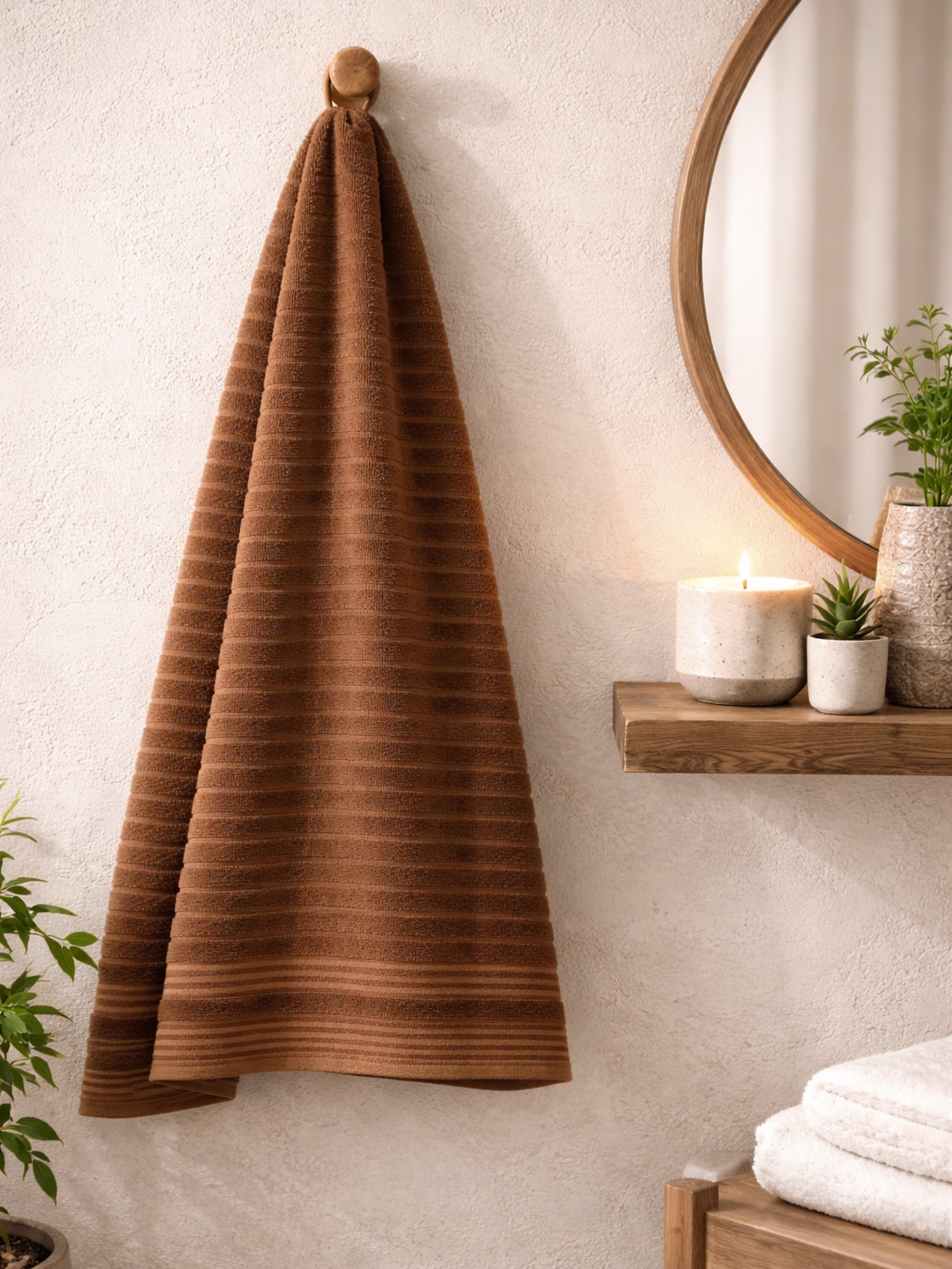 Pure Bamboo Premium Bath Towel (Brown) Main image