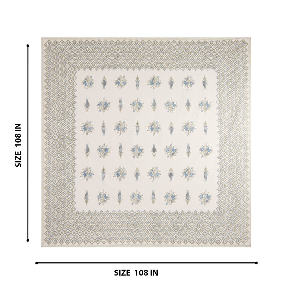 Blue Motif Print Bedsheet