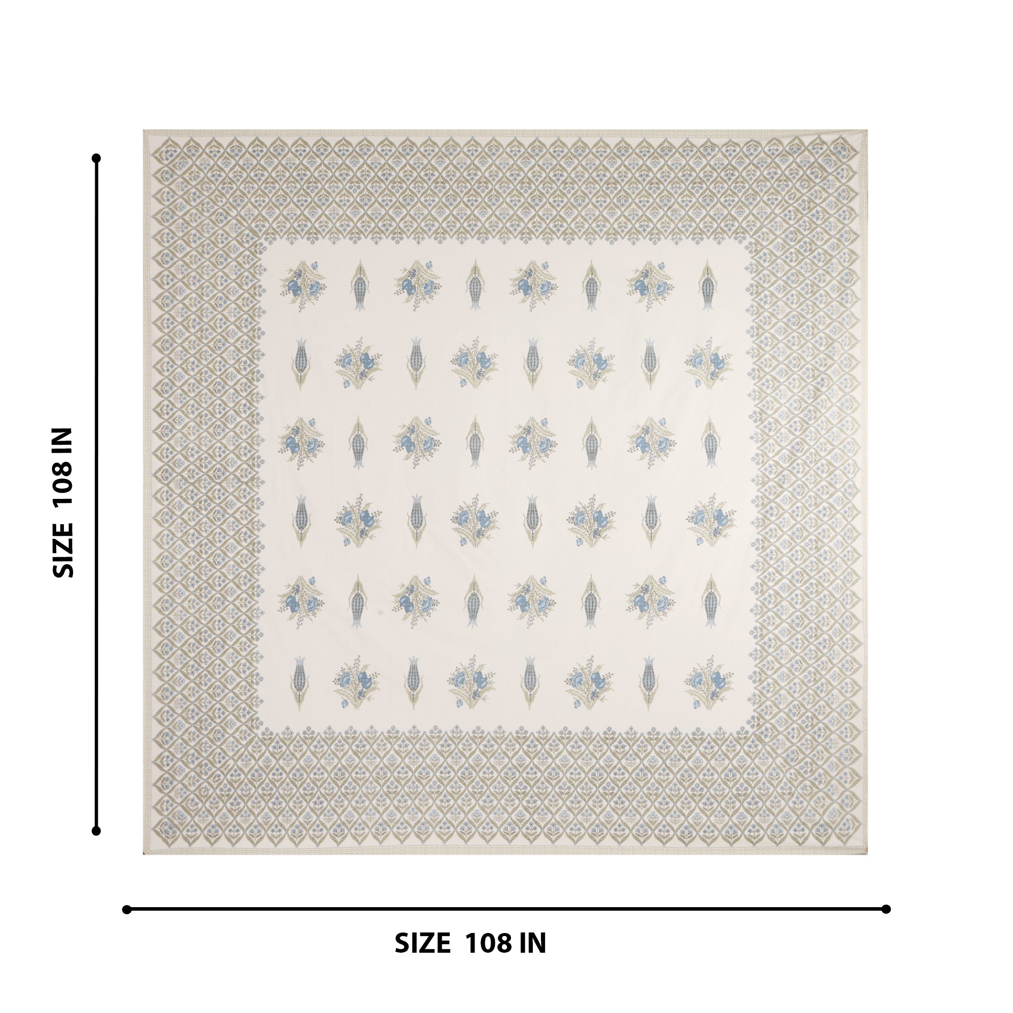 Blue Motif Print Bedsheet