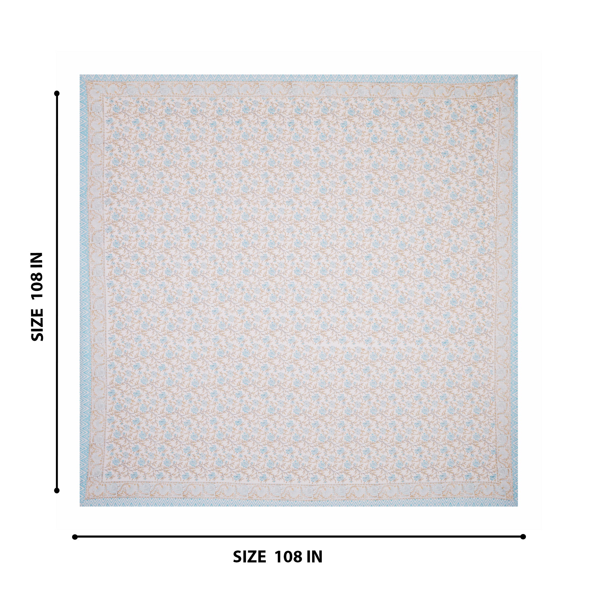 Golden Vine Cotton Bedsheet
