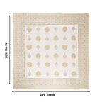 Yellow  Indigo & Petal Cotton Bedsheet