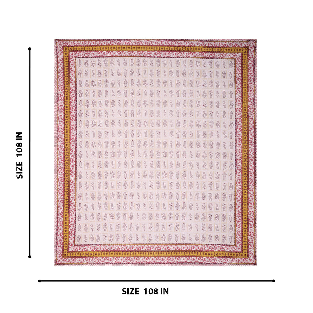 Maharani Maroon Pure Cotton Bedsheet