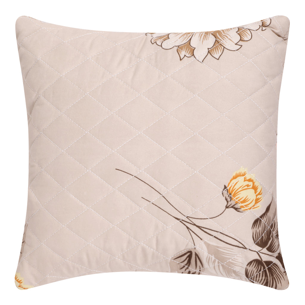 Beige Floral 5 Piece Bedding Set