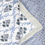 Blue Meadow Pure Cotton Quilt