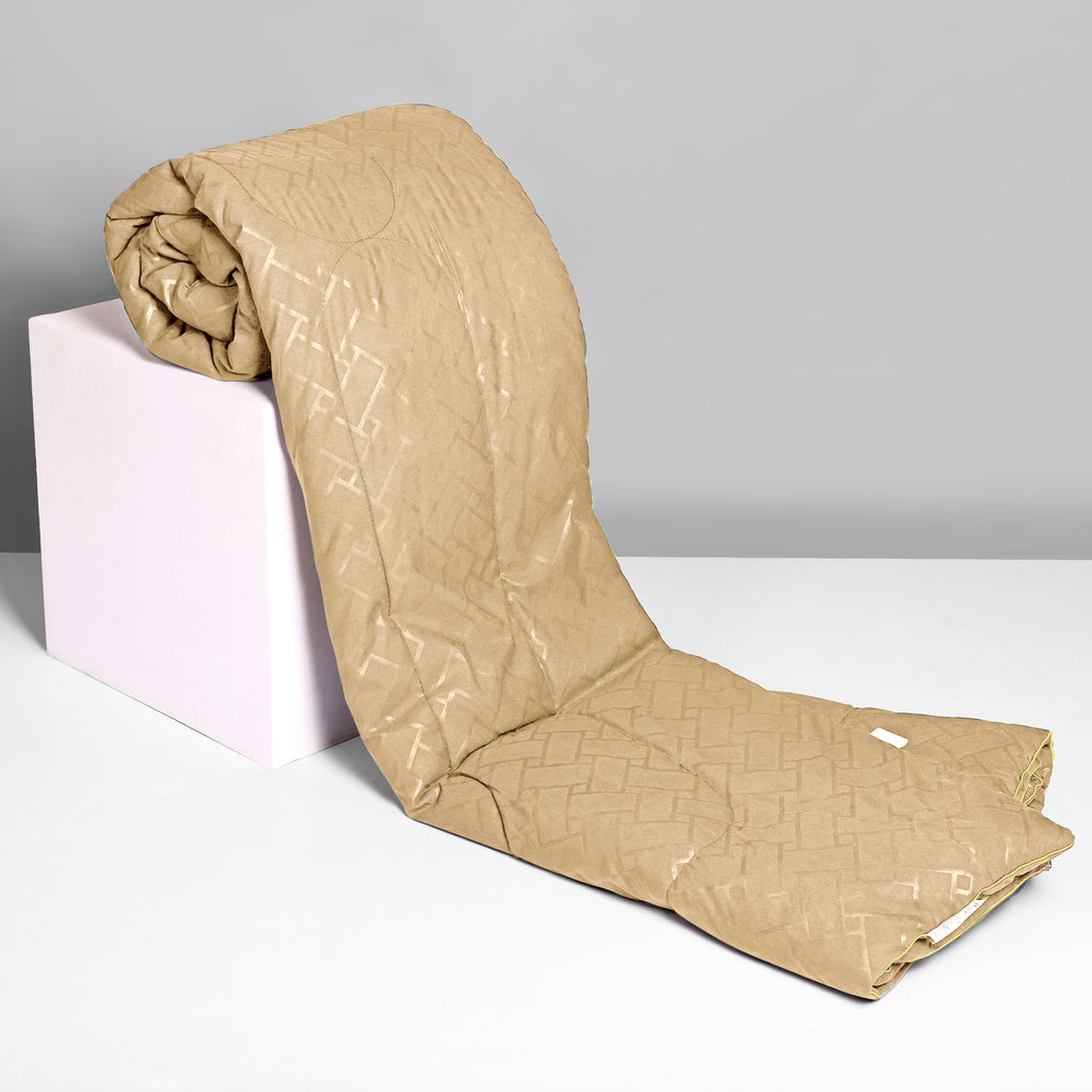 Solid AC Comforters - Beige