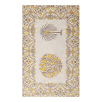 Yellow  Indigo & Petal Cotton Bedsheet