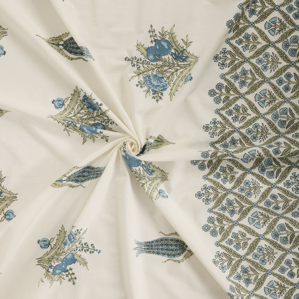 Blue Motif Print Bedsheet