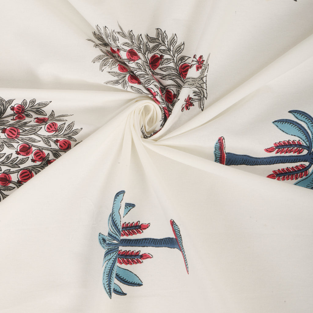 Palm Grove Linen Cotton Bedsheet