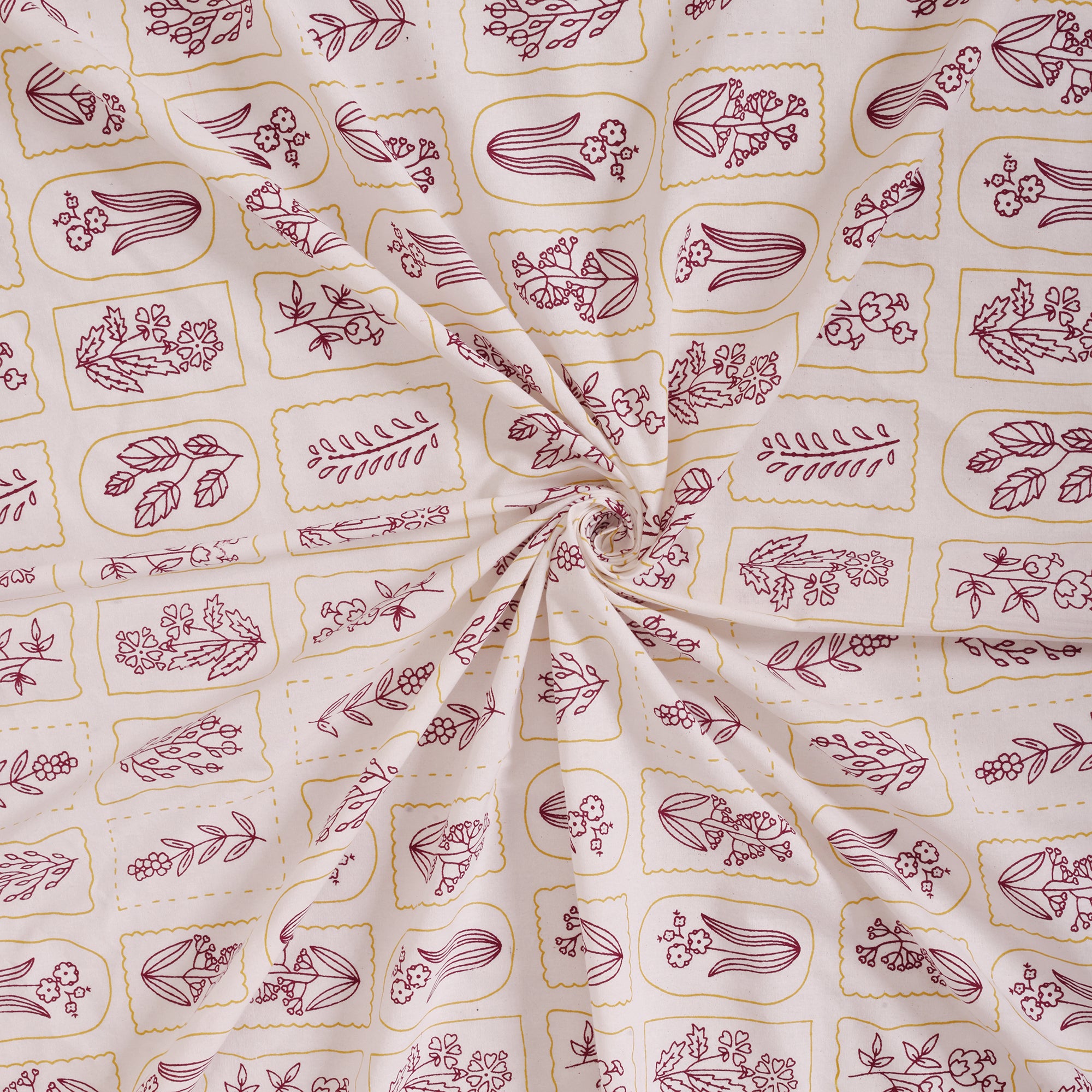 Maharani Maroon Pure Cotton Bedsheet