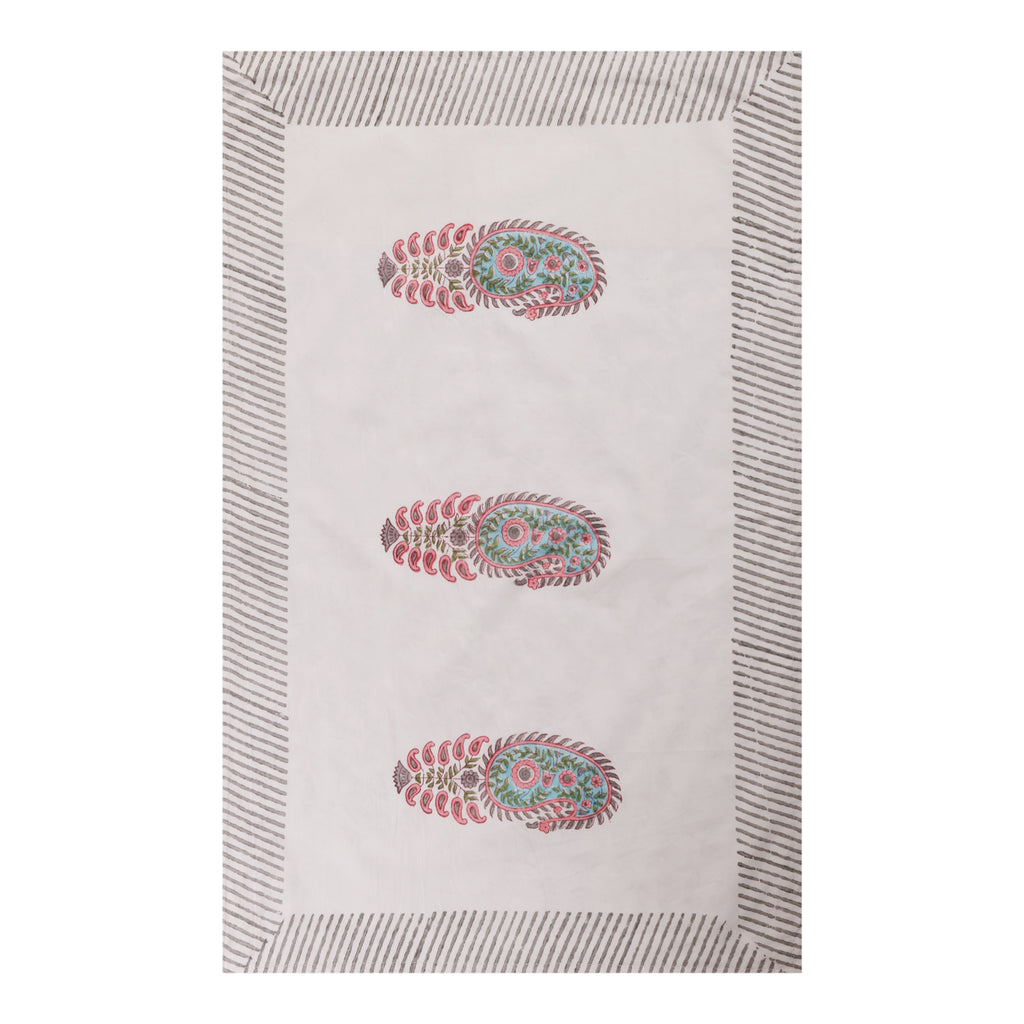 Elegant Garden Print Handblock Bedsheet