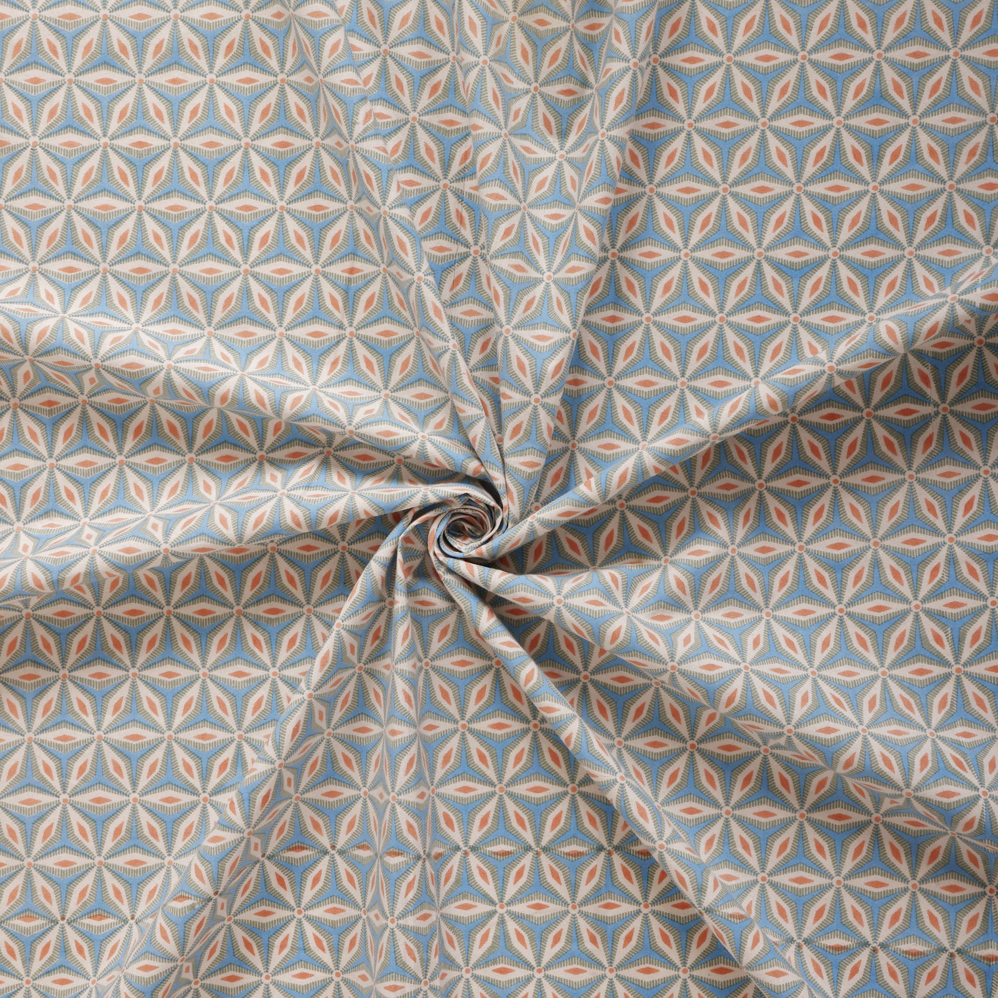 Blossom Geometry Cotton Bedsheet