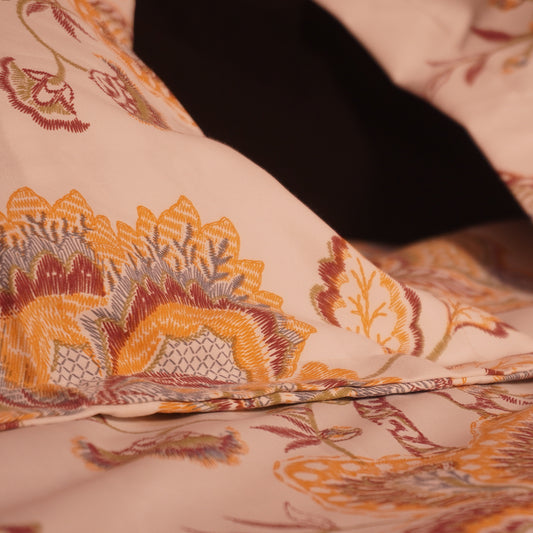 Heritage Bedsheet with Premium Cotton and Yarn Fabric - Floral Printed