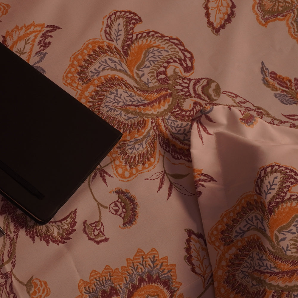Heritage Bedsheet with Premium Cotton and Yarn Fabric - Floral Printed