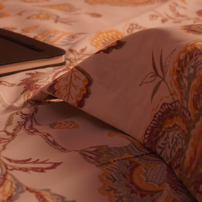 Heritage Bedsheet with Premium Cotton and Yarn Fabric - Floral Printed