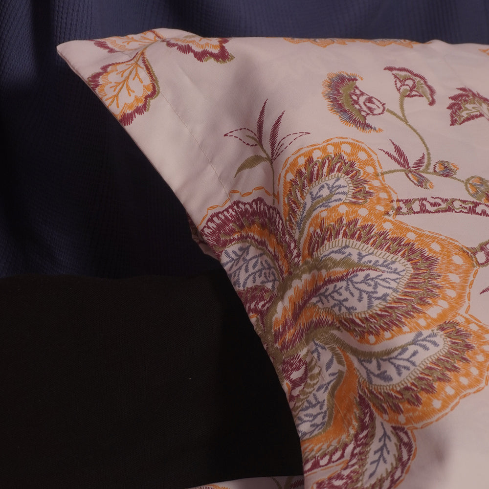 Heritage Bedsheet with Premium Cotton and Yarn Fabric - Floral Printed
