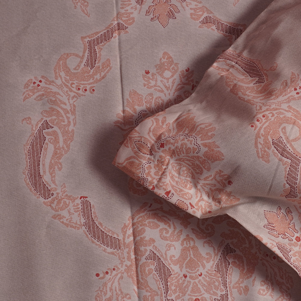 Heritage Bedsheet with Premium Cotton and Yarn Fabric – Damask Pattern