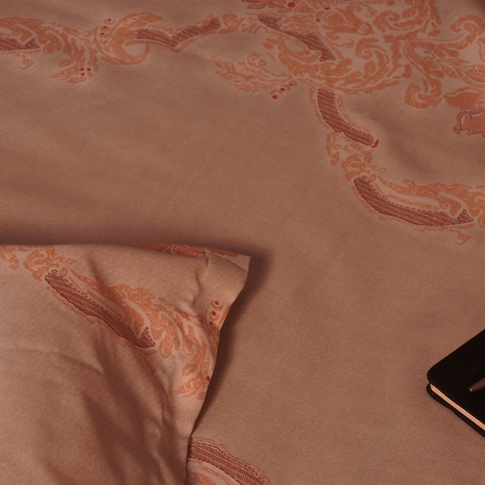 Heritage Bedsheet with Premium Cotton and Yarn Fabric – Damask Pattern
