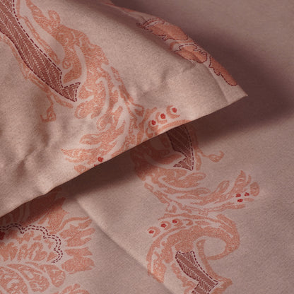 Heritage Bedsheet with Premium Cotton and Yarn Fabric – Damask Pattern