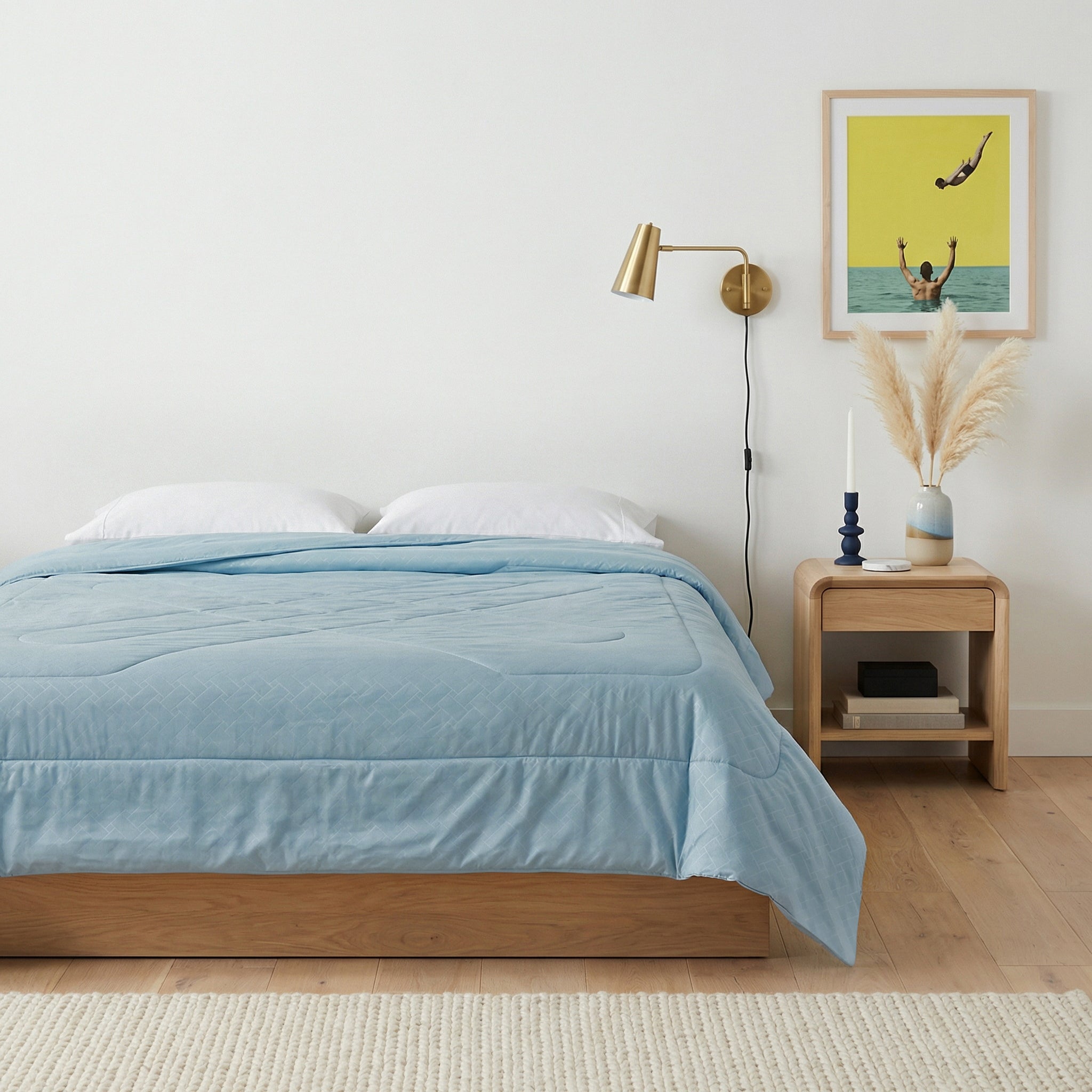 Solid AC Comforters - Ocean Blue