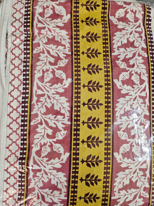 Maharani Maroon Pure Cotton Bedsheet