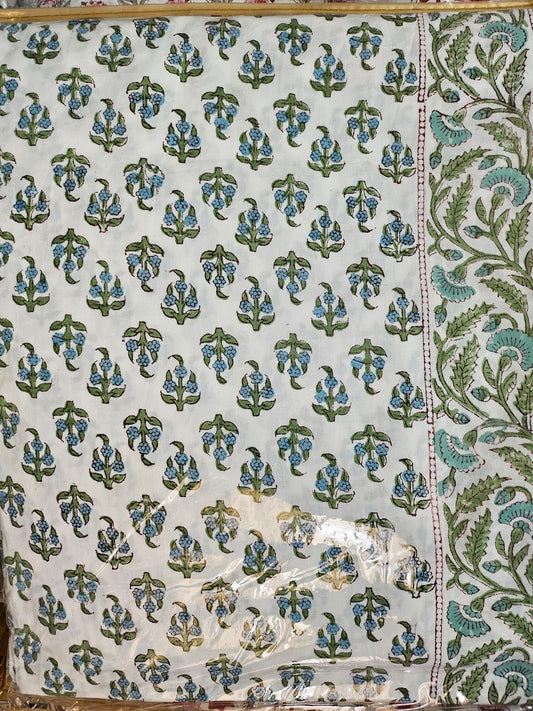 Blue Blossom/ Neelkamal Baagh Pure Cotton Bedsheet