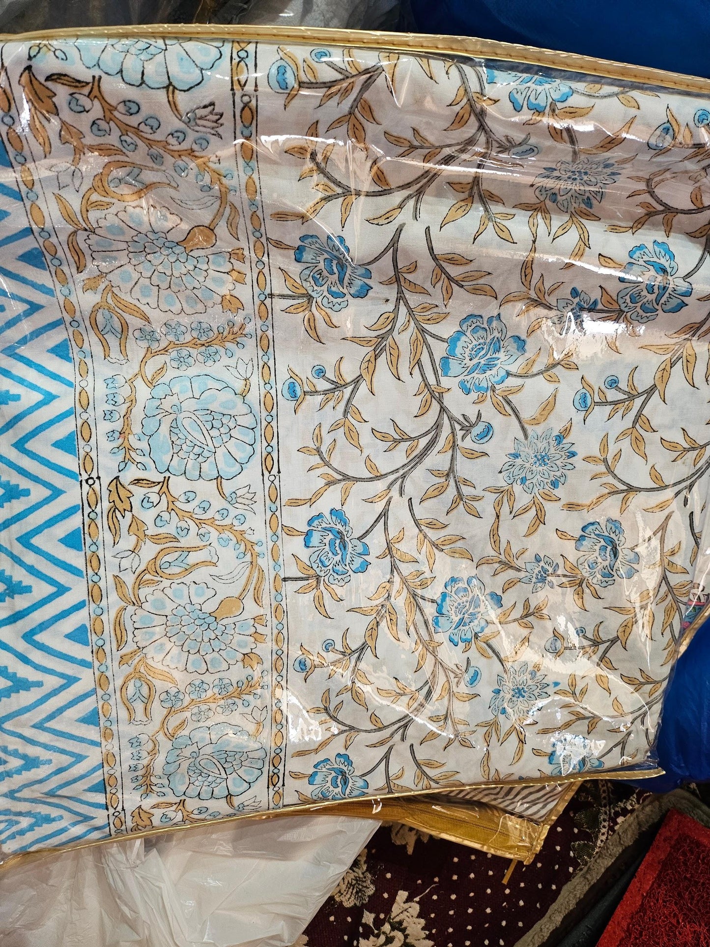 Golden Vine Cotton Bedsheet