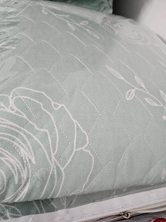 Pastel Prism Green 5 Piece Bedding Set