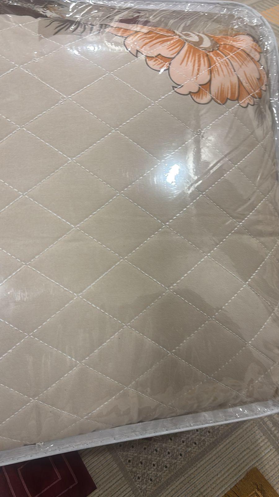 Beige Floral 5 Piece Bedding Set