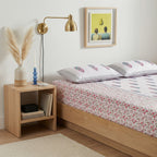 Elegant Garden Print Handblock Bedsheet