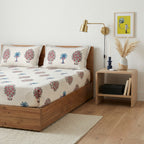 Palm Grove Linen Cotton Bedsheet