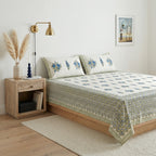 Blue Motif Print Bedsheet