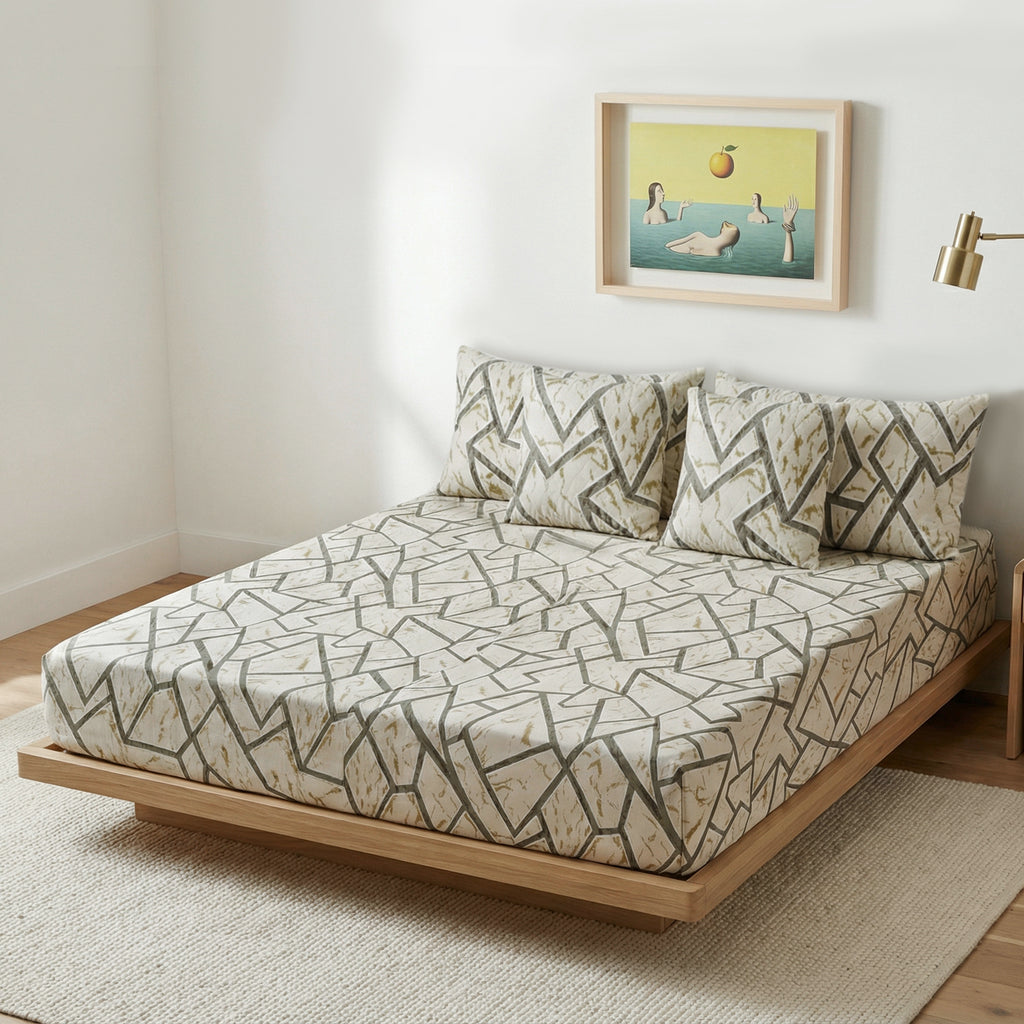 Pastel Geometry Elegant 5 Piece Bedding Set