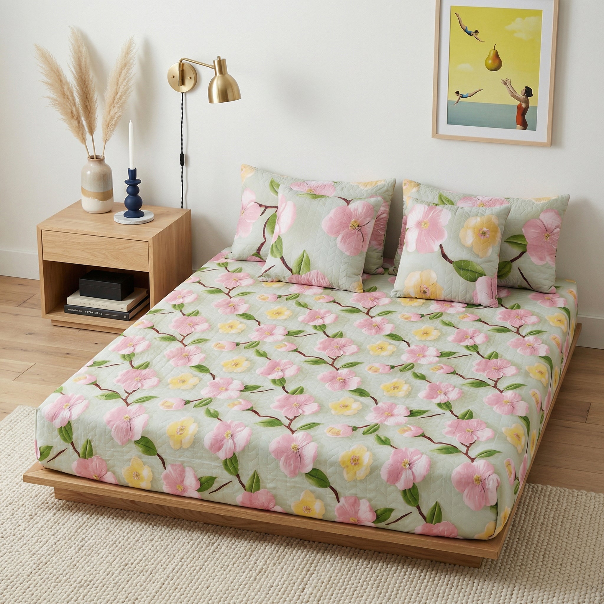 Olive Green 5 Piece Bedding Set