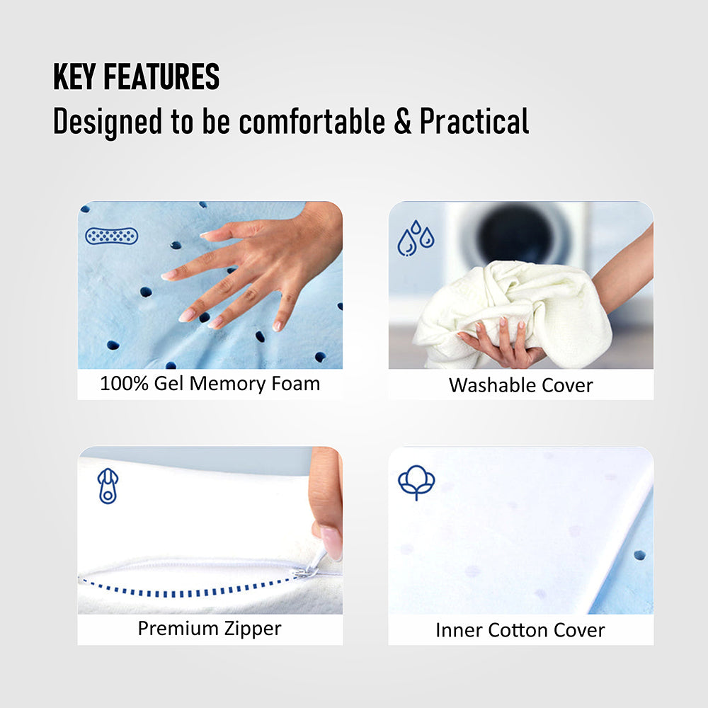 Ultimate Memory Foam Pillow - Orthopaedic Neck and Shoulder Support for Deep Sleep